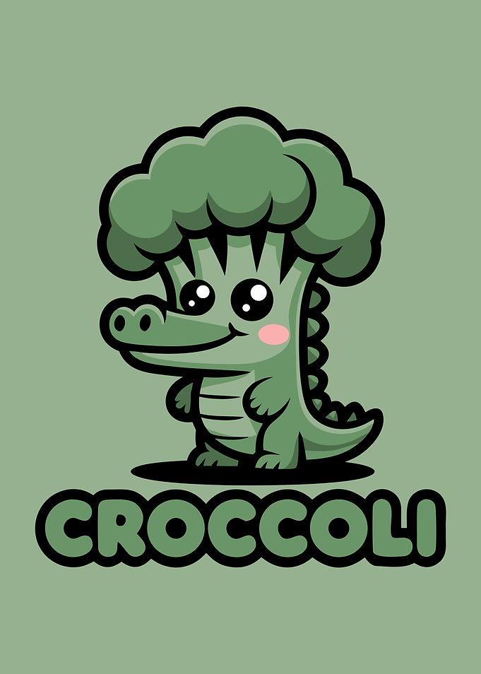Cute Broccoli Pun 'Croccoli'