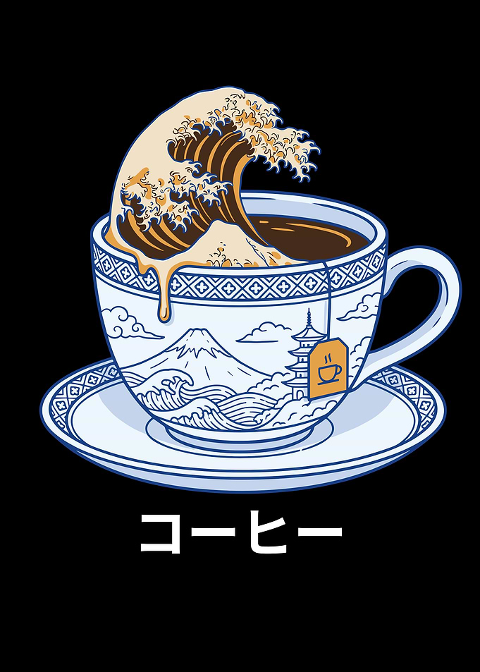 Japanese Wave Coffee Cup