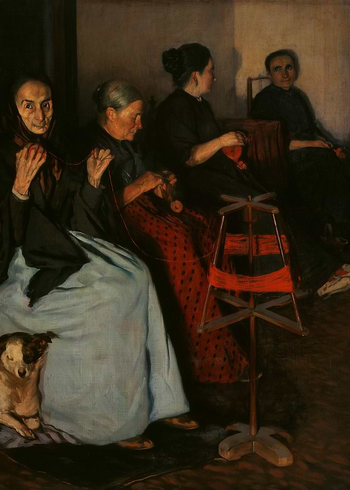 Women Spinning Yarn