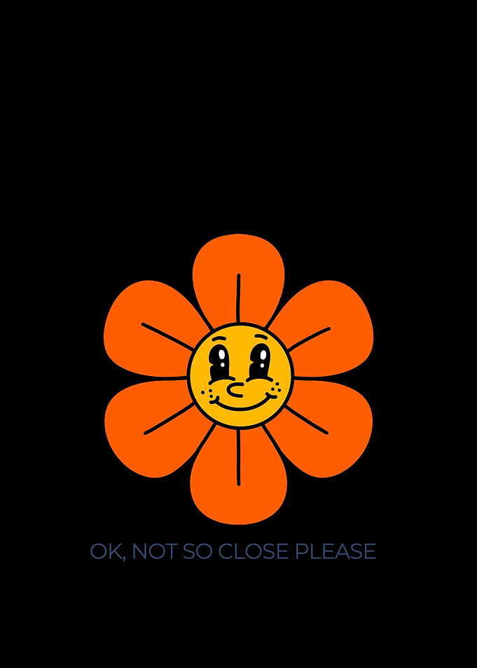 Retro Flower with Text, Smell Me