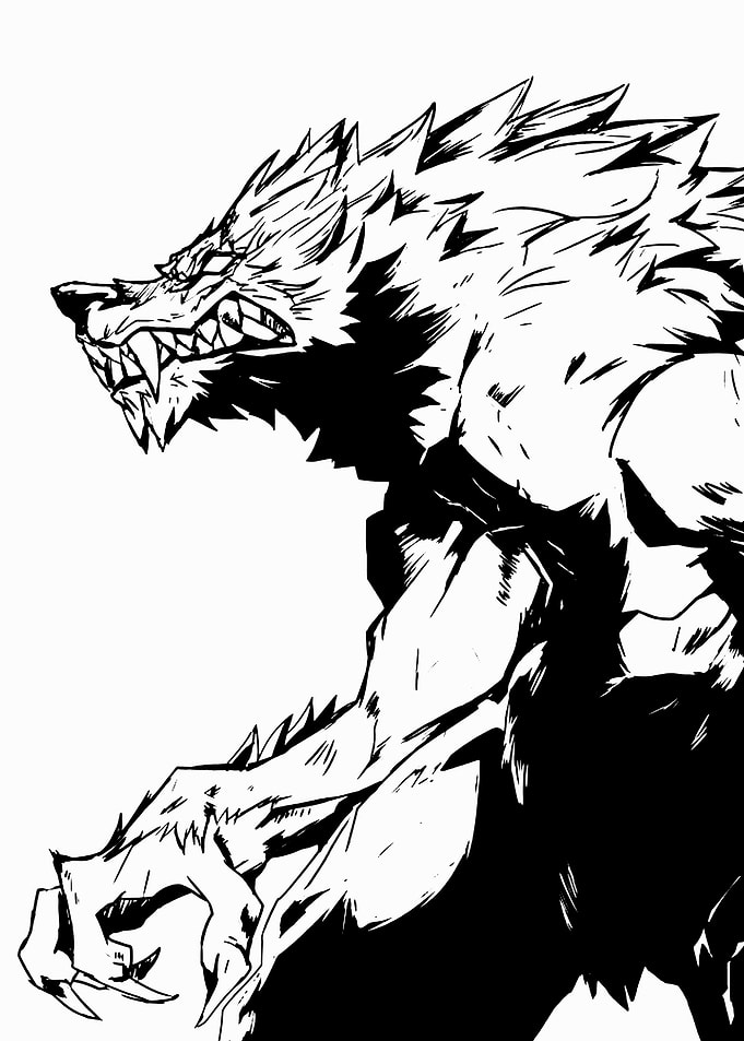 Fierce Werewolf Character Art