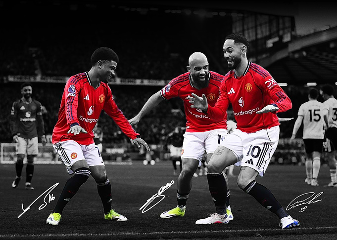 Manchester United Players Celebrating