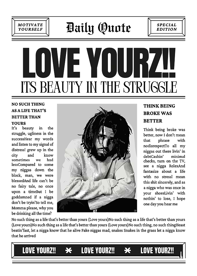 J. Cole Daily Quote Newspaper