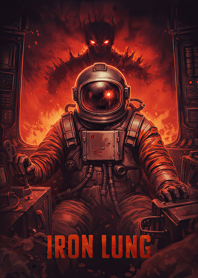 Iron Lung Astronaut in a fiery cockpit