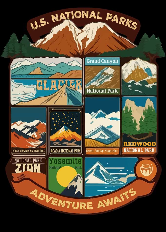 U.S. National Parks Adventure Poster