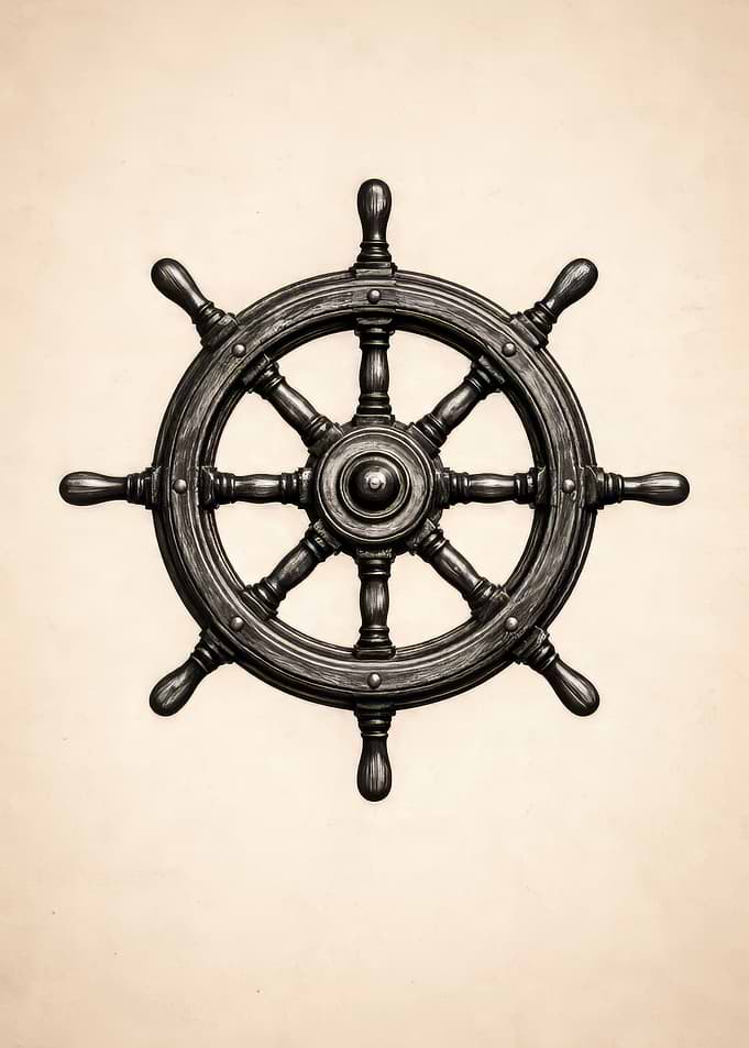 Vintage Ship's Wheel