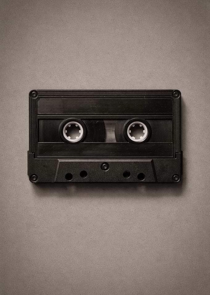 Black Cassette Tape