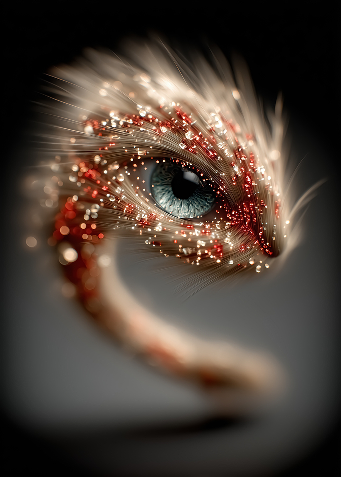 Close-up of a fantastical creature's eye