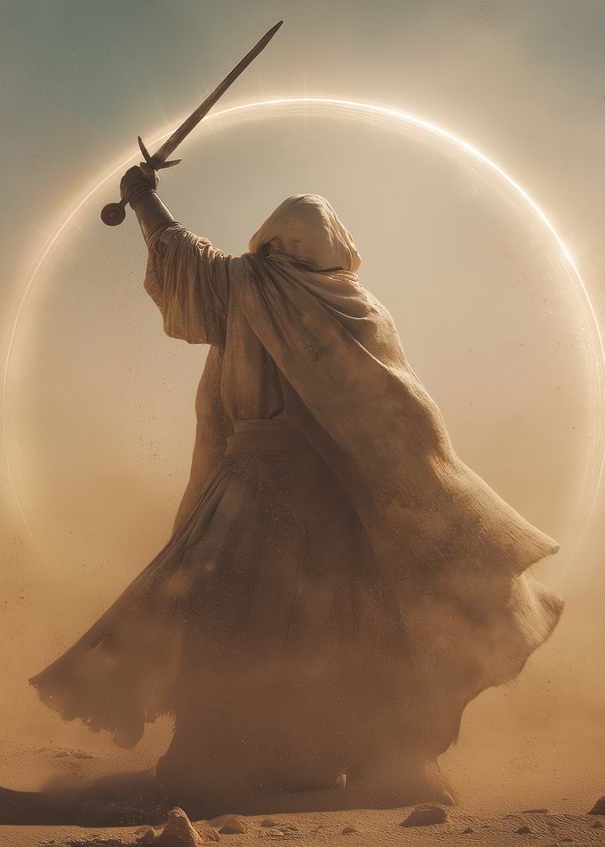 Hooded Dystopian Warrior