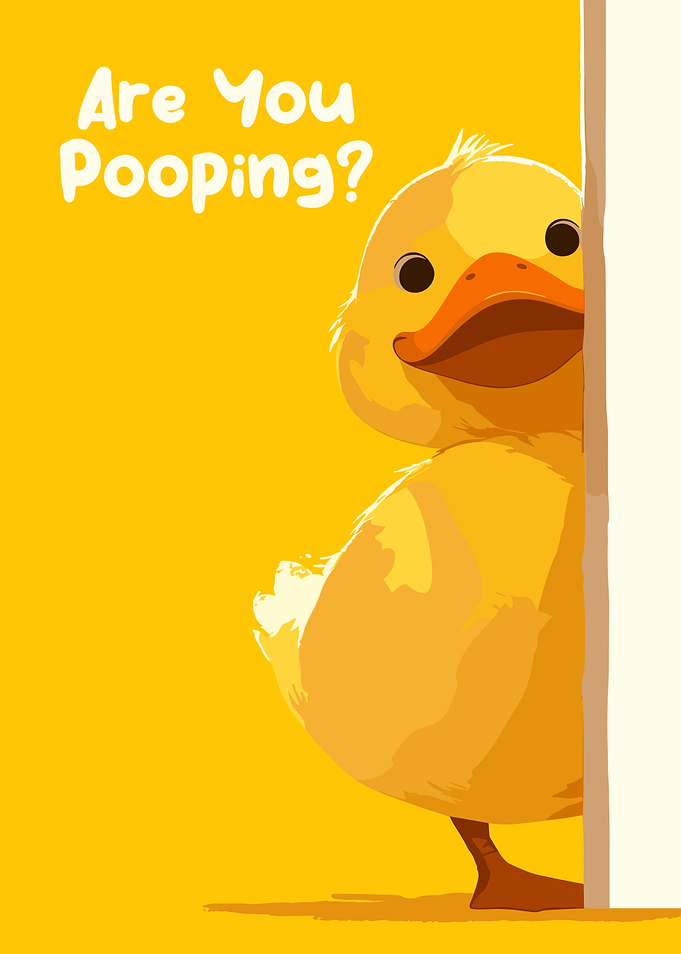 Cute Duck Peeking