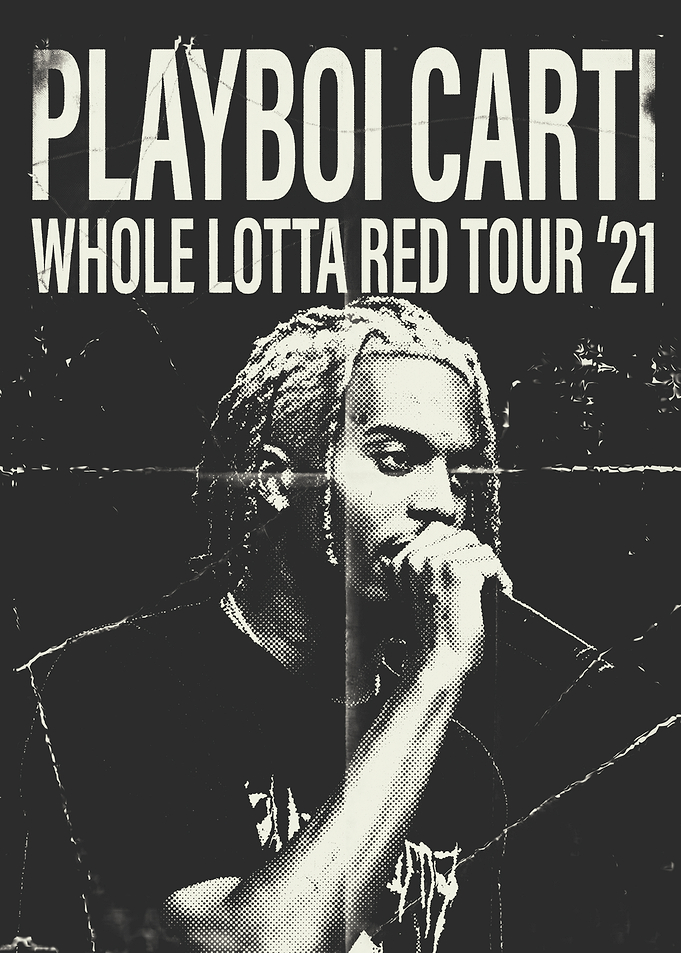 Playboi Carti Whole Lotta Red Tour Poster