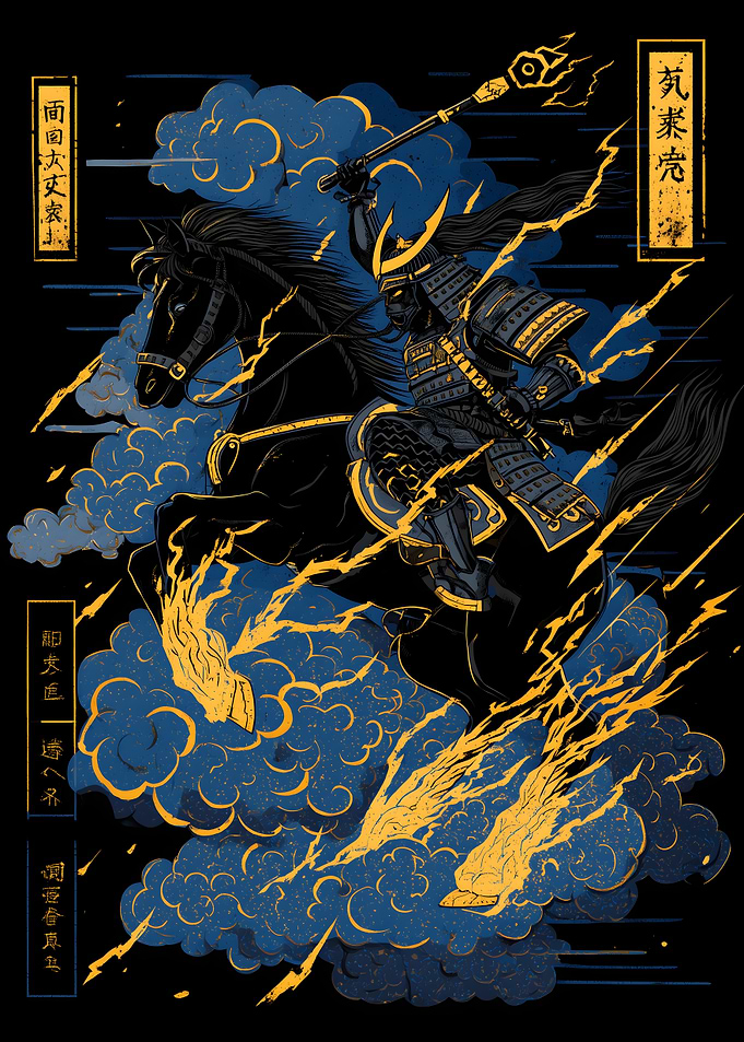 Samurai Warrior on Horseback