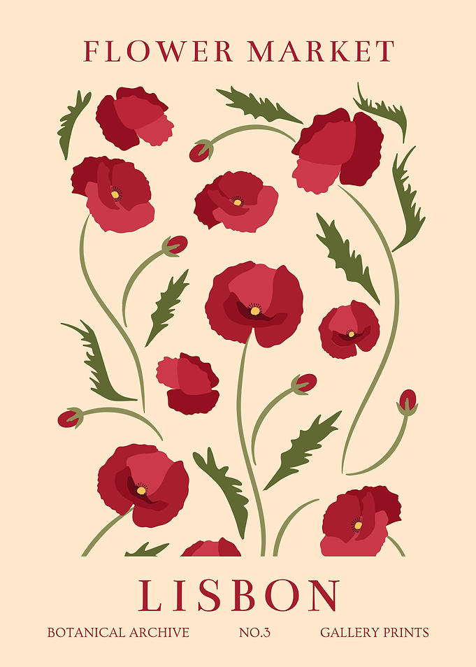 Vintage Flower Market Poster