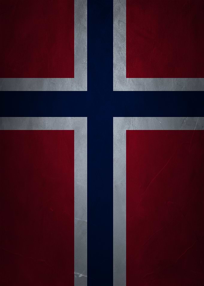 Norway Flag Grunge Texture