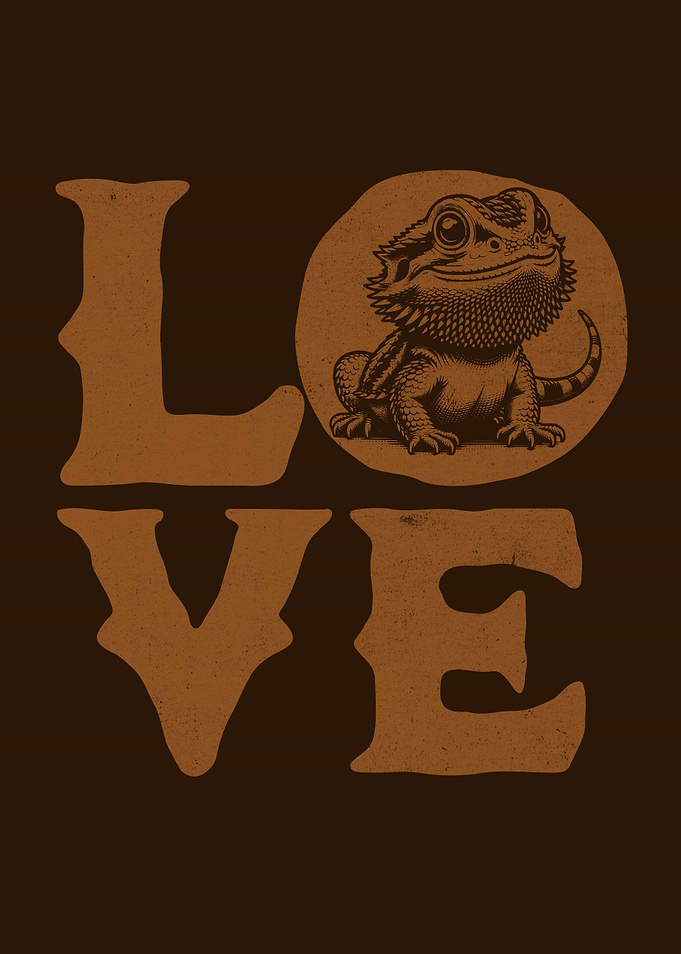 Bearded Dragon Love Beardie Lover (light version)