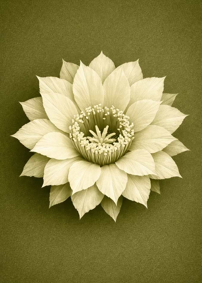 Close-up of a pale yellow cactus flower