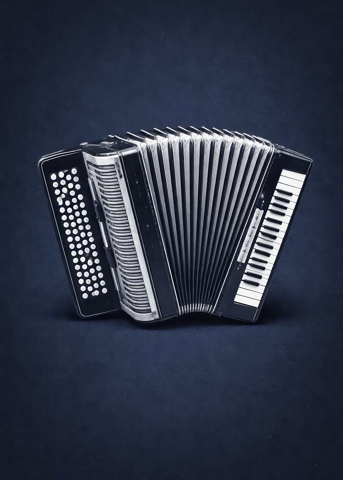 Accordion on a dark background