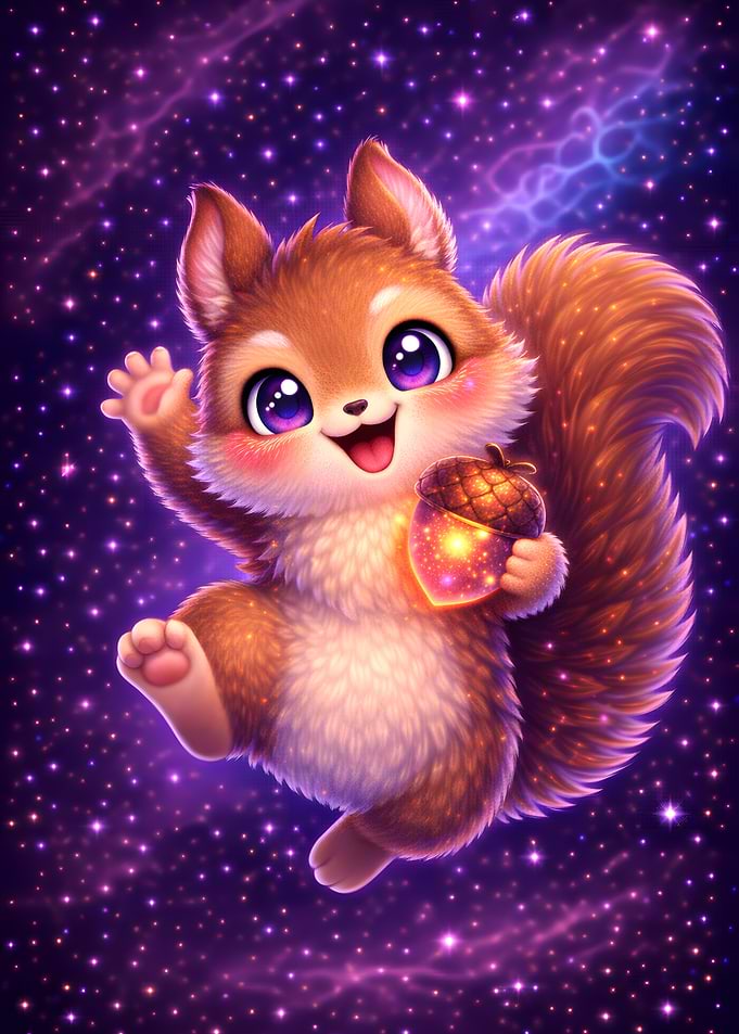 Cute Squirrel in Space