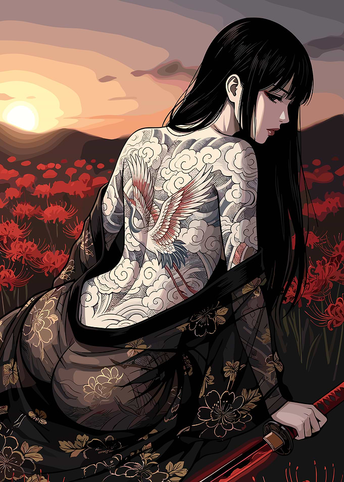 Girl anime samurai
