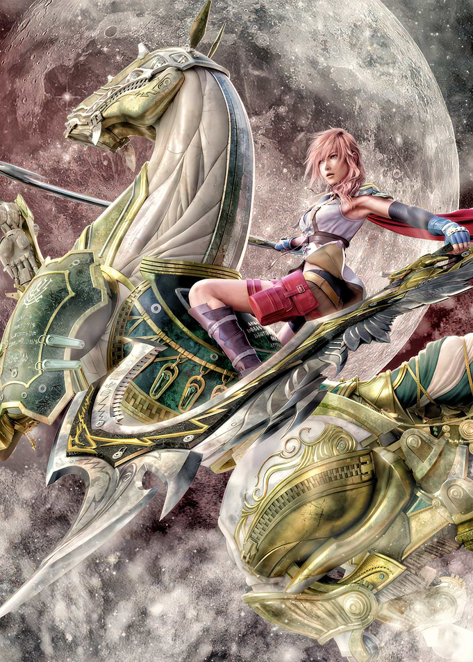 Lightning Riding a Chocobo