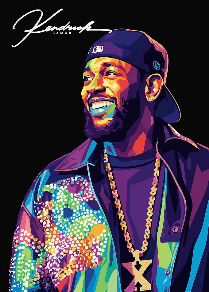Kendrick Lamar Pop Art Portrait