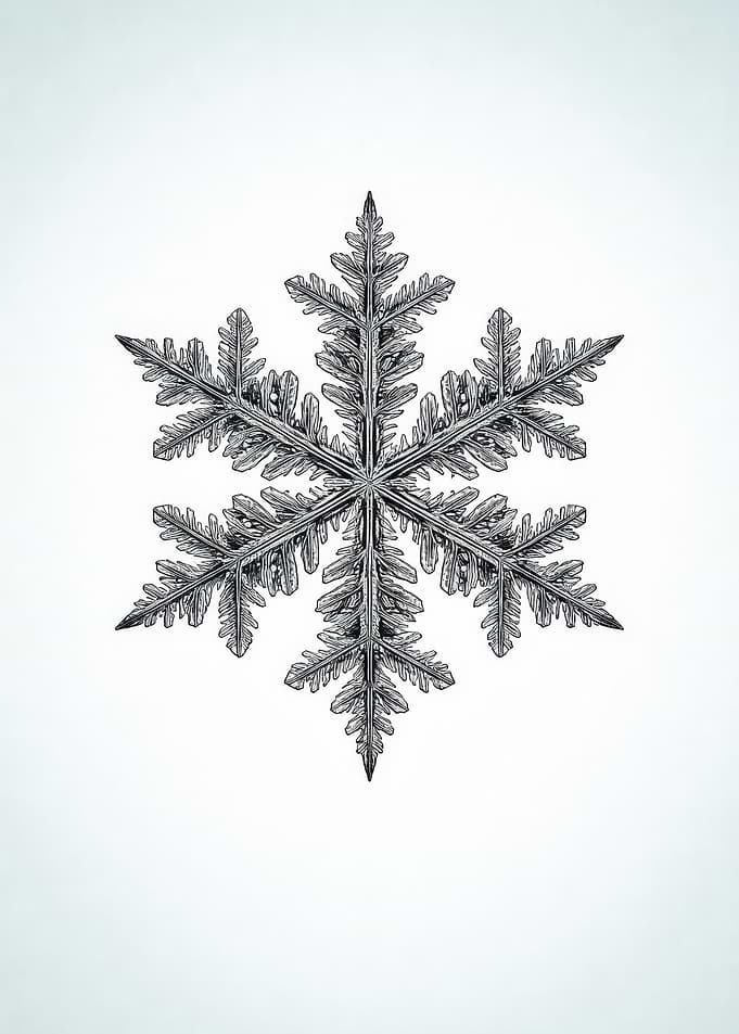 Detailed Snowflake Illustration