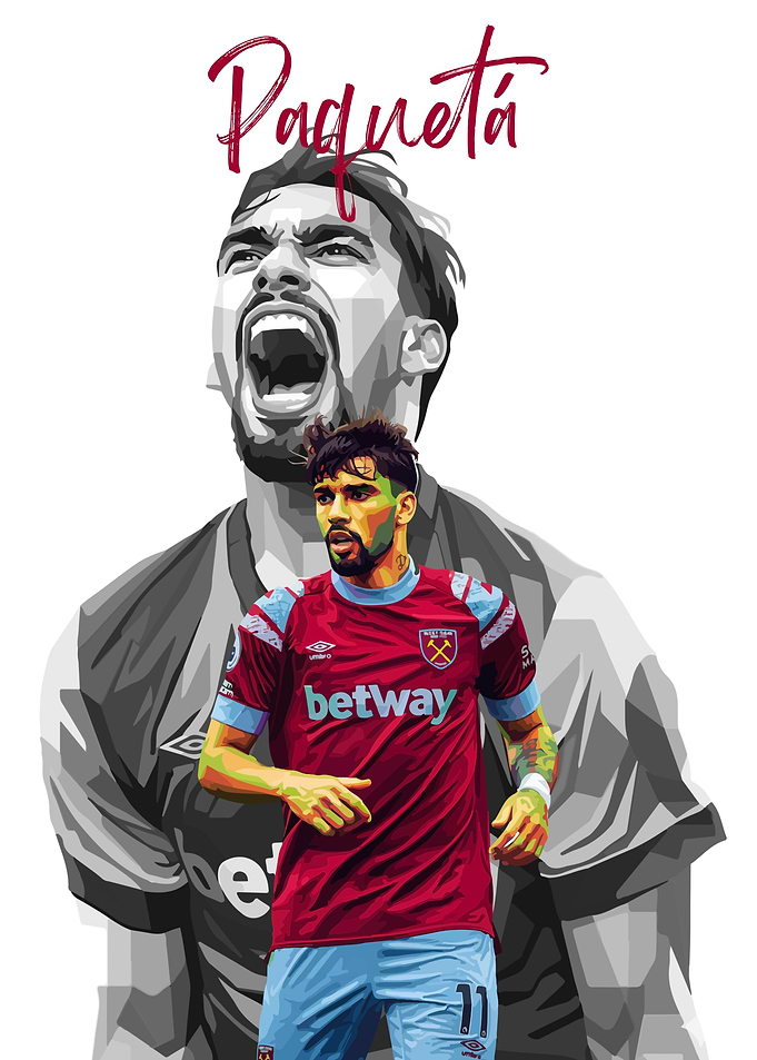 Lucas Paquetá West Ham Football Art