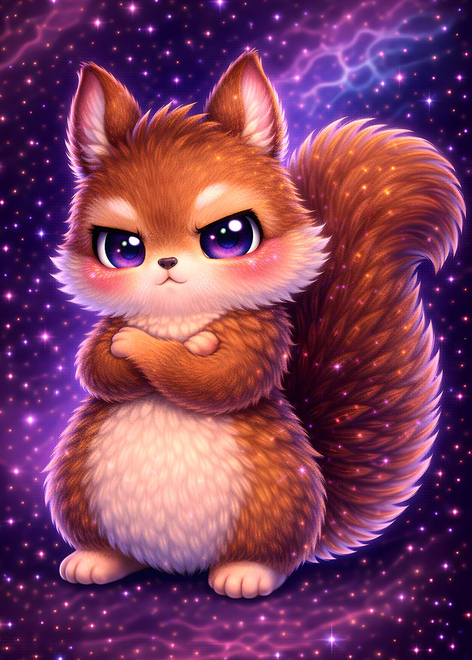 Cute Squirrel in Space