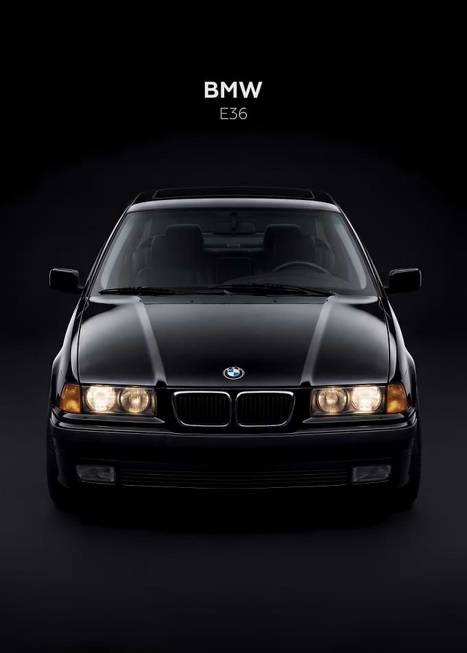 Black BMW E36 Car