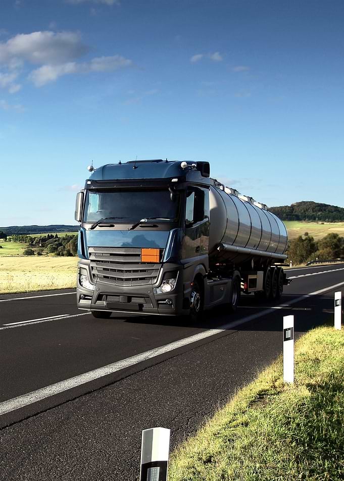 Tanker Truck on a Rural Road