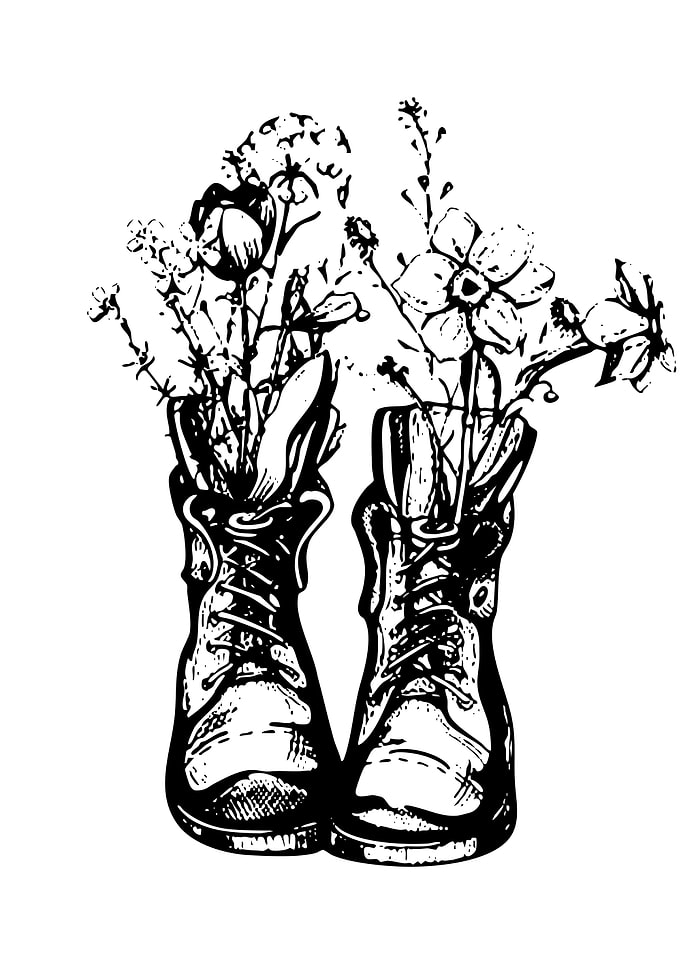 Flowers in Boots