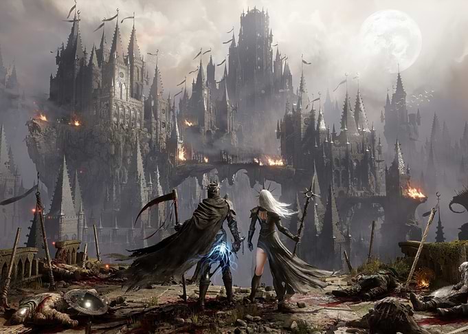 Dark Fantasy Castle Scene