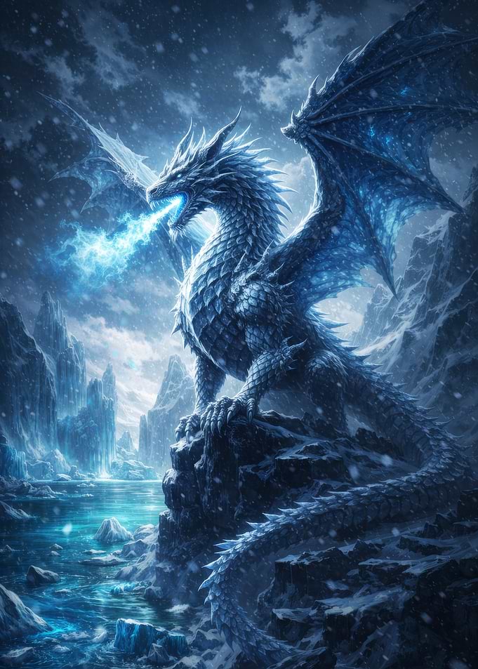 Ice Dragon Breathing Frost