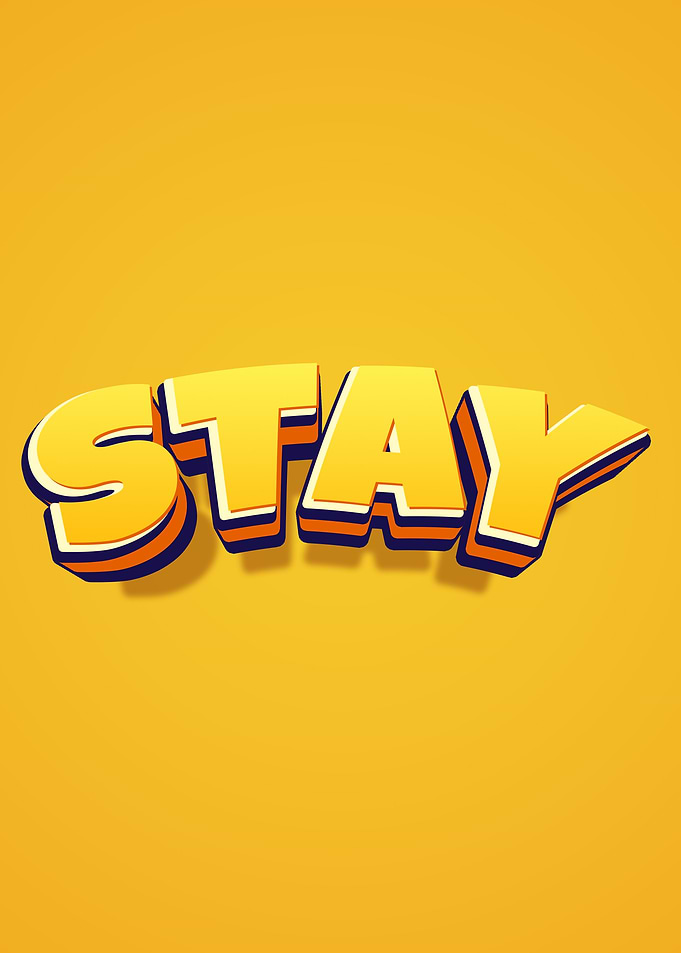Stay Text Art