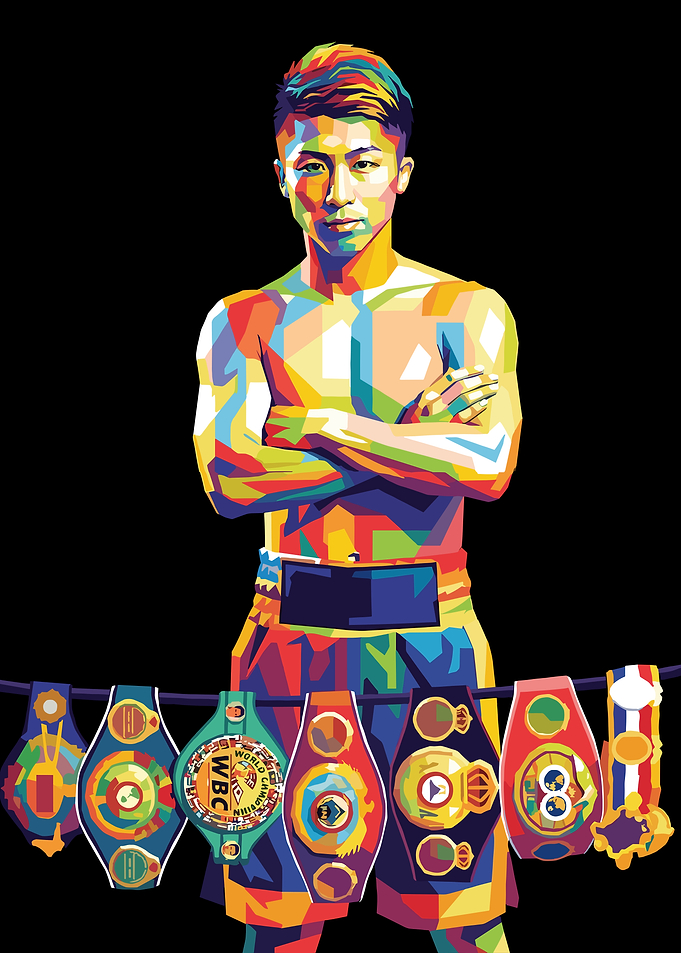 Boxing Champion with Championship Belts
