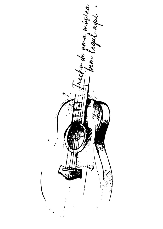 Guitar with Handwritten Text