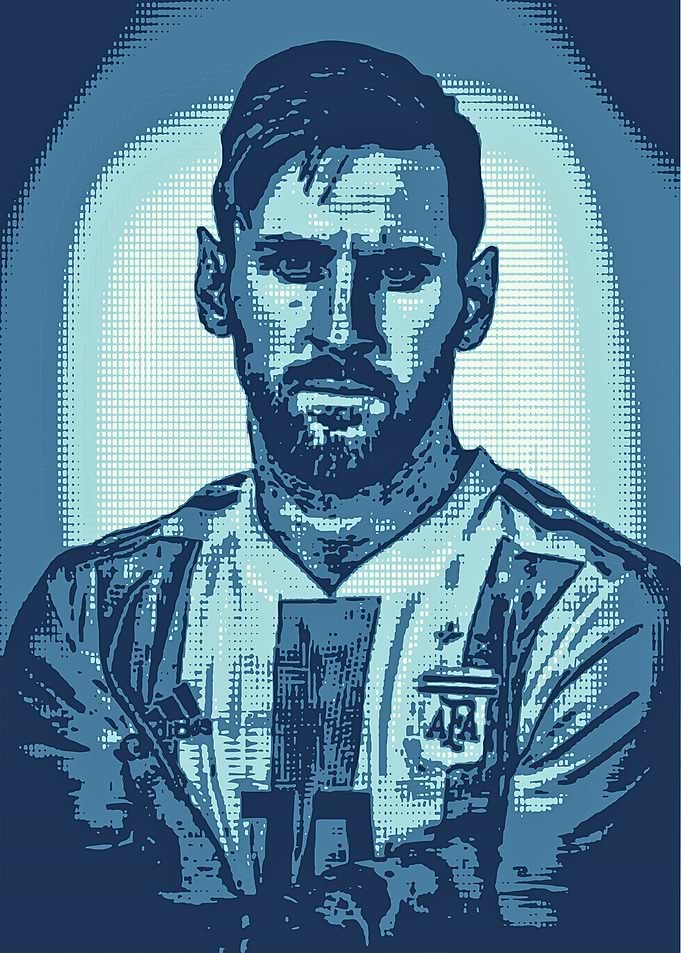 Lionel Messi Pop Art Portrait