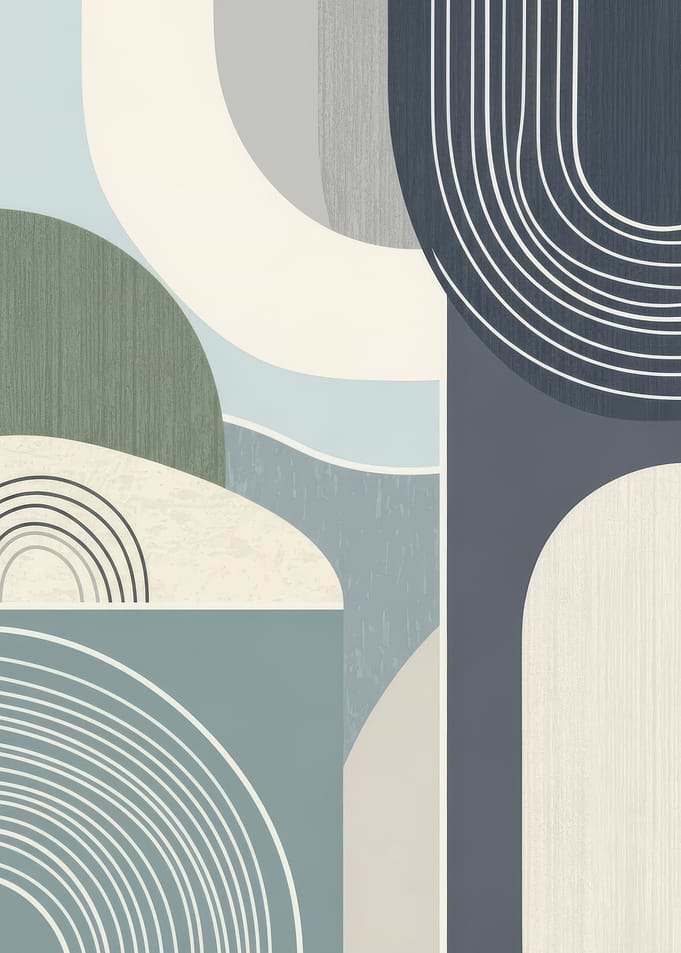 Abstract Geometric Shapes with Textured Background