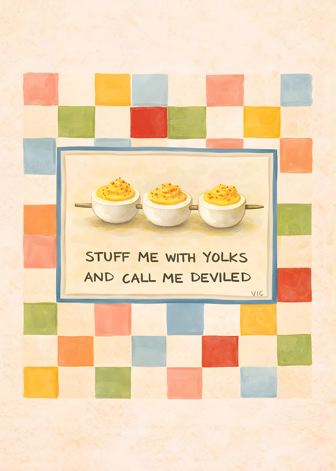Deviled Eggs with a Pun