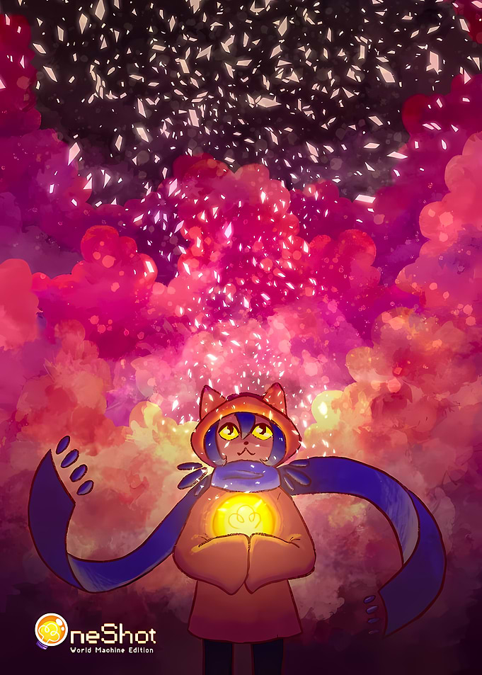 Niko holding a glowing sun