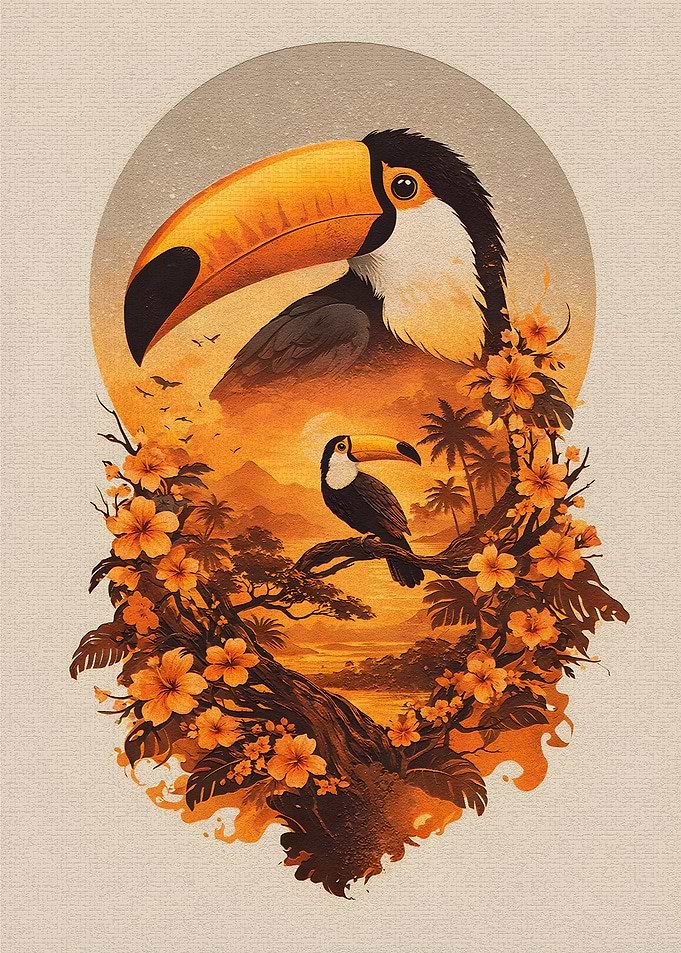 Toucan Tropical Sunset