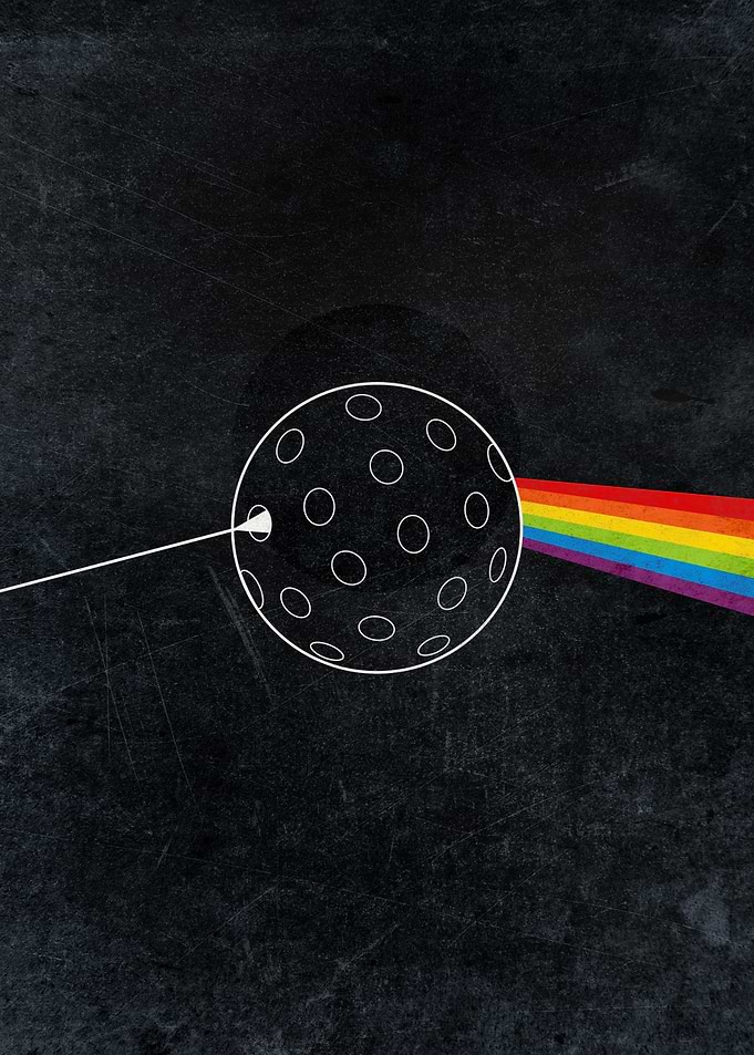 Vintage Pickleball Poster – Prism Light Refraction Retro Sports Wall Art