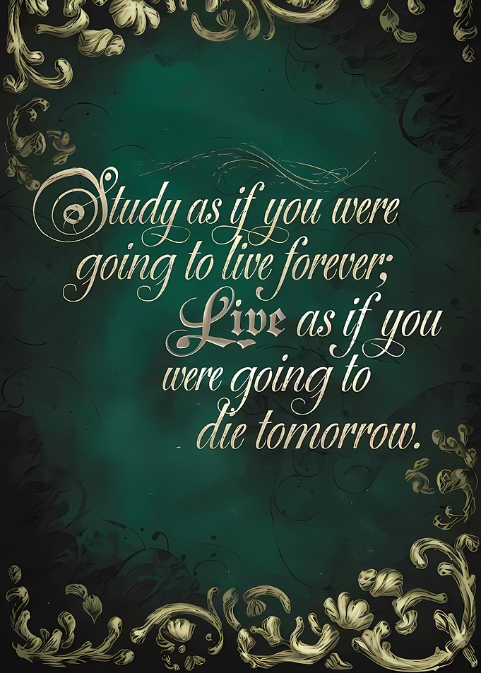 Inspirational Quote with Ornate Border