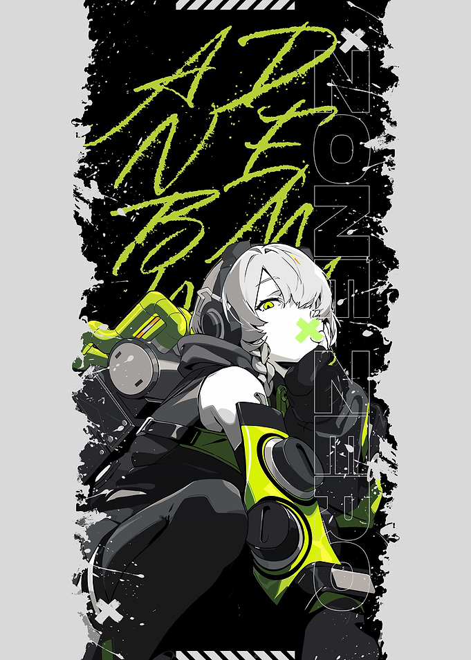 Anime Girl with Neon Gear