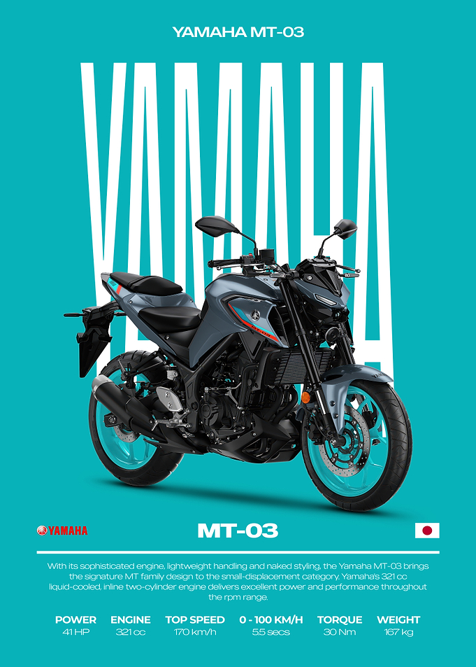 Yamaha MT-03 Motorcycle Poster