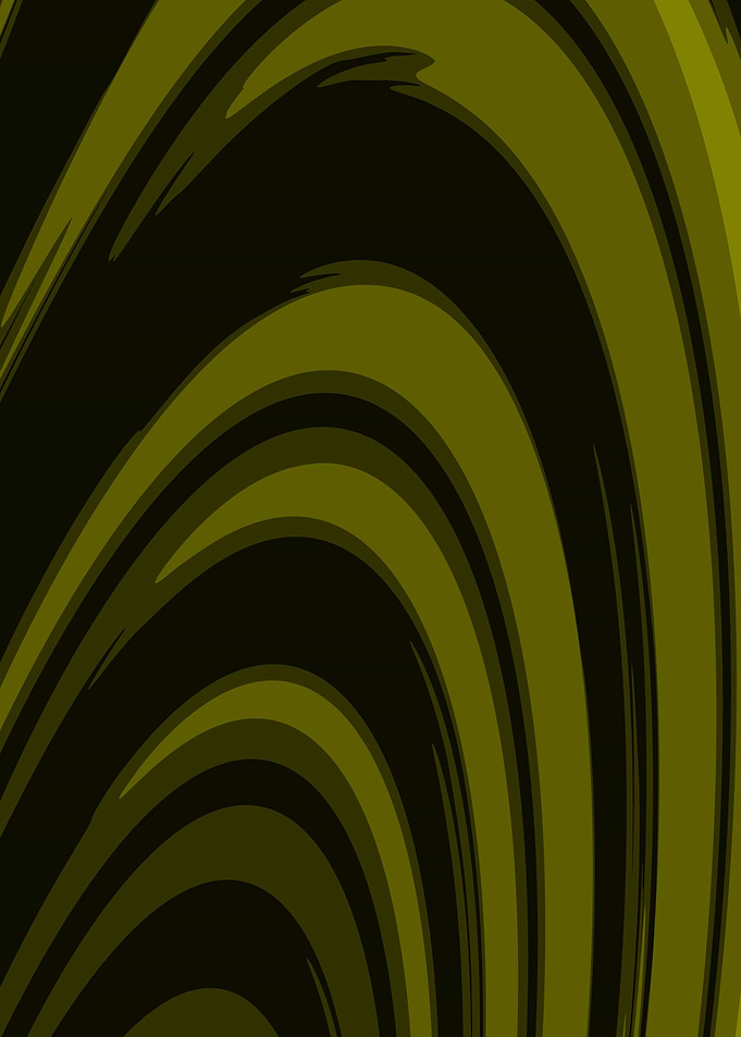 Abstract Swirling Green and Black Pattern