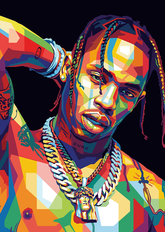 Travis Scott Pop Art Portrait
