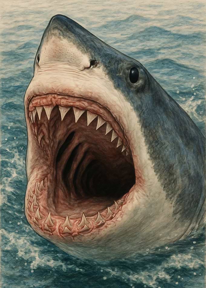 Great White Shark Mouth Open