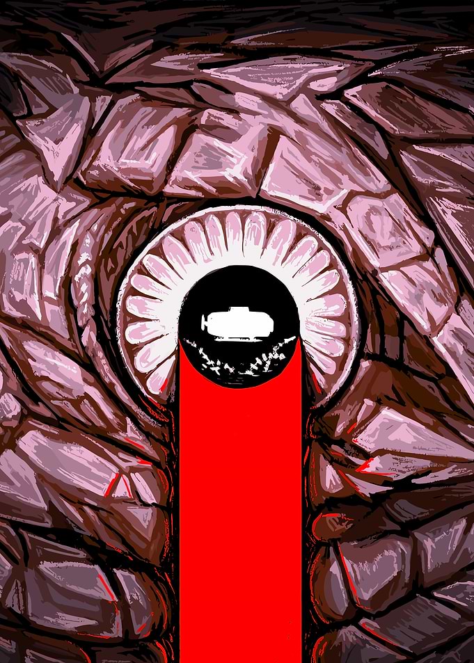Monstrous Eye with Submarine iron lung