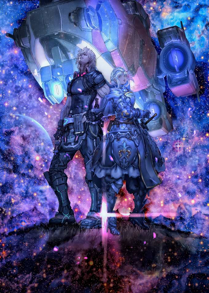 Sci-fi characters in space